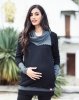 MijaCulture - 2 in 1 Maternity and Nursing breastfeeding warm Hoodie Top Pullover 4020A/M05 Black / Graphit